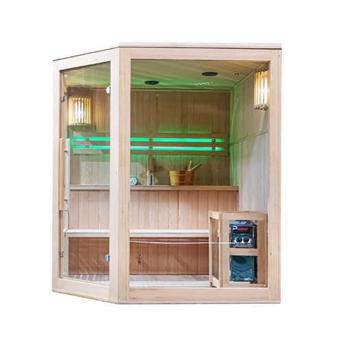 Sauna fińska 6-osobowa narożna 180x180 cm piec Harvia 8KW Bodo7