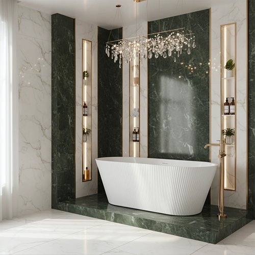 Wanna wolnostojąca ryflowana 170 cm Ofelia Rea