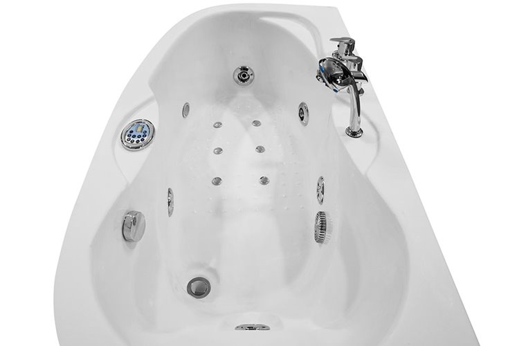 Wanna łazienkowa Spa z hydromasażem asymetryczna 160x78 cm MO-0310