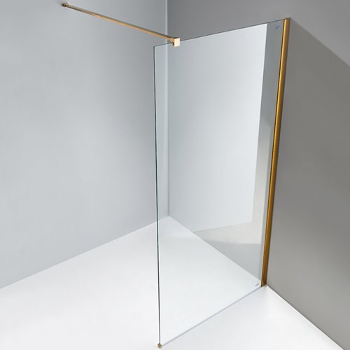 Złota ścianka prysznicowa 80 cm SH07BG szkło 8mm