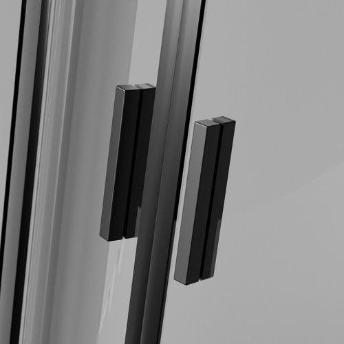 Zarya Besco czarna kabina prysznicowa 80x80 powłoka ProClean + biały brodzik 15 cm Alex