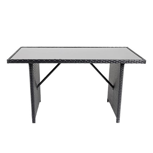 Zestaw mebli ogrodowych z technorattanu narożnik, stół, pufy Toledo