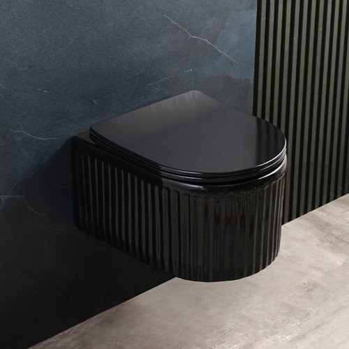 Zestaw podtynkowy stelaż CERSANIT MITO 40 MECH + miska LUMA-BL-RIM-03 + przycisk ENTER II czarny mat