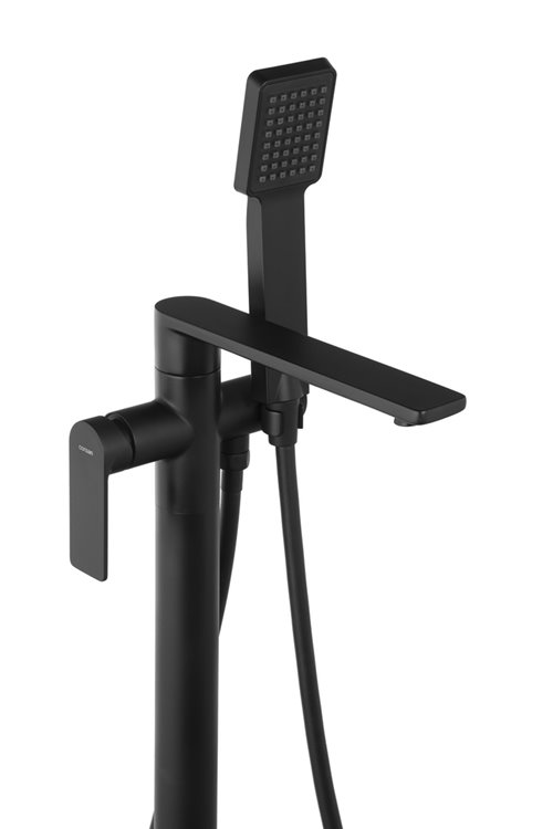 Czarna bateria wannowa wolnostojąca CMB7159BL Trino Corsan