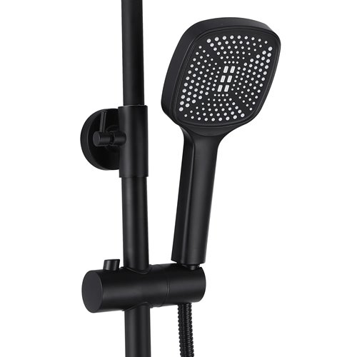 Czarny zestaw prysznicowy Storm Rea