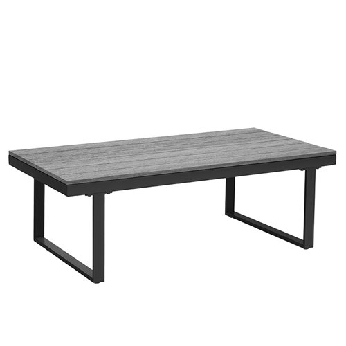 Zestaw mebli ogrodowych metalowych stół i narożnik Toba kolor czarny