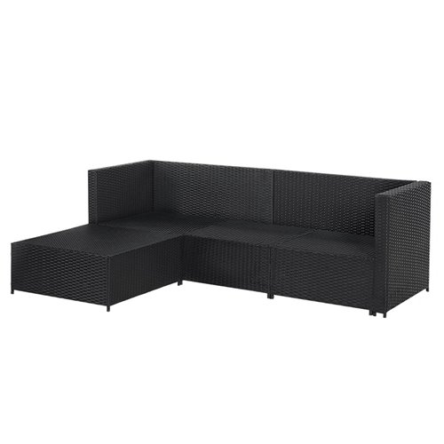 Meble ogrodowe technorattan sofa, stół, dostawka zestaw Volta zdjęcie 9