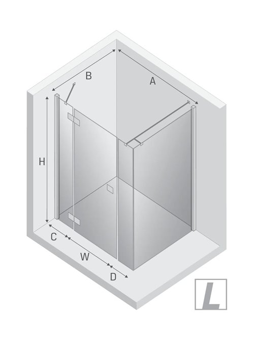 Kabina prysznicowa 130x100 EXK-1232 lewa Reflexa New Trendy