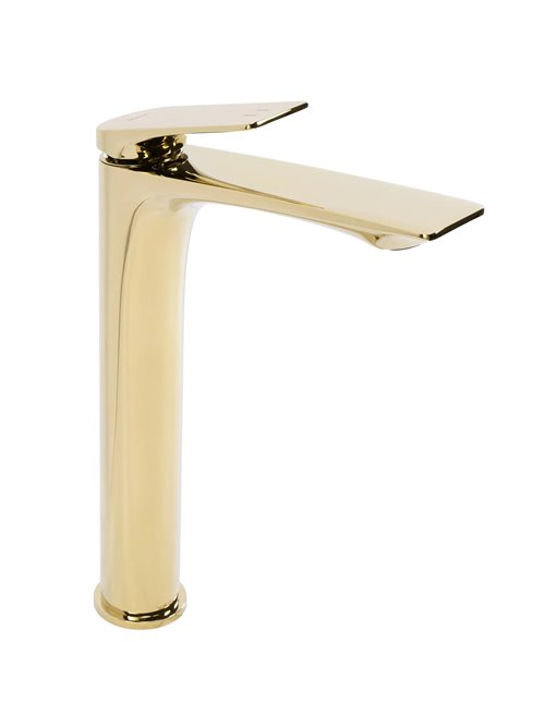 Złota bateria umywalkowa wysoka Avalon Rea