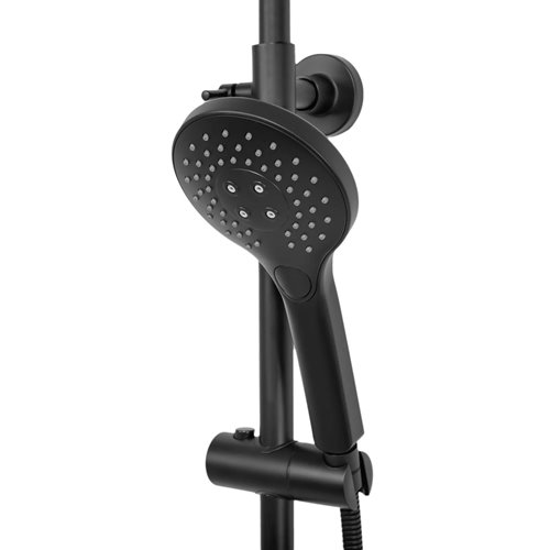 Czarny zestaw prysznicowy termostatem Vincent Rea
