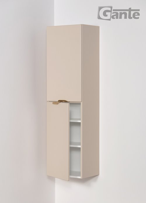 Słupek łazienkowy wiszący piaskowy złoty uchwyt 143,5x40 cm Magnolia Gante