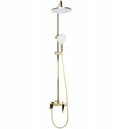 Złoty zestaw prysznicowy z wylewką Avalon Rea