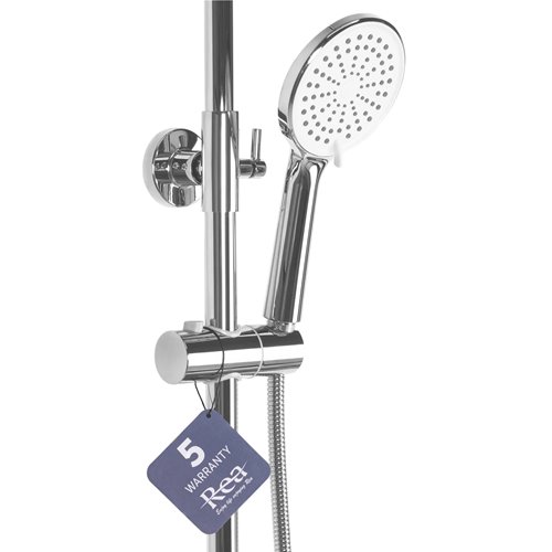 Chromowany zestaw prysznicowy z wylewką Salton Rea