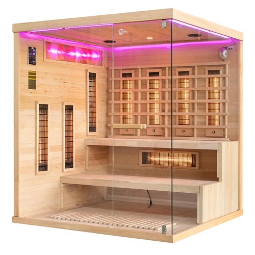 Sauna na podczerwień 4 osobowa + kamienie solne 175X140X200CM MO-EP4RSL Infrared Mazur