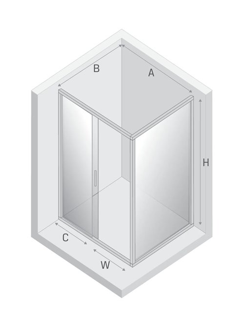 Kabina prysznicowa 130x80 D-0251A/D-0078B New Corrina New Trendy