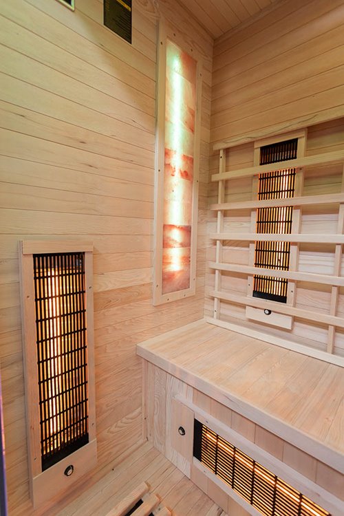 Sauna na podczerwień dwuosobowa panele sól himalajska 120X105X190CM MO-EA2R Infrared Mazur