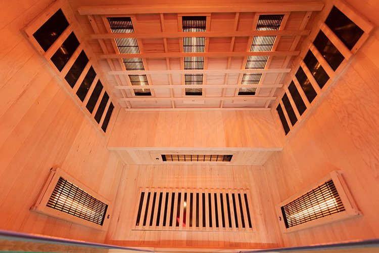 Sauna na podczerwień trzyosobowa panele sól himalajska 150X120X190CM MO-EA3R Infrared Mazur