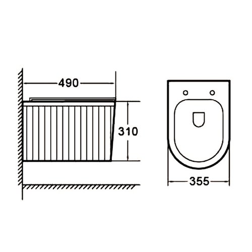Zestaw podtynkowy stelaż CERSANIT MITO 40 MECH + miska LUMA-BL-RIM-03 + przycisk ENTER II chrom