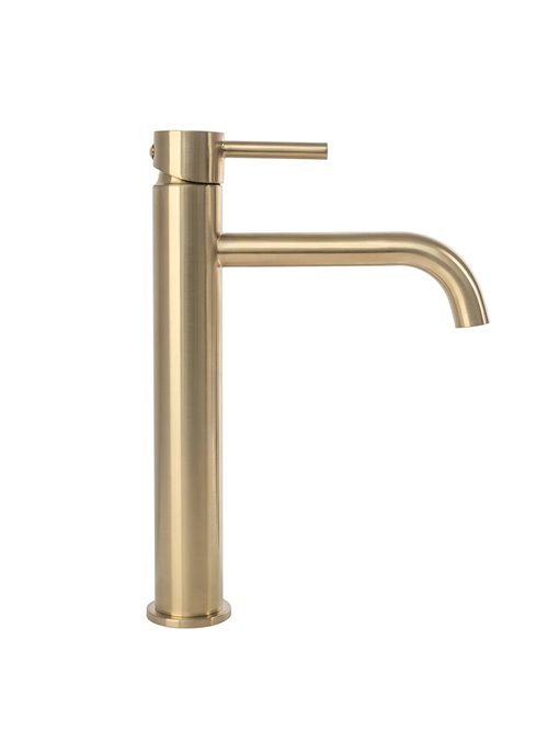 Bateria umywalkowa wysoka Lungo Rea złoto szczotkowane