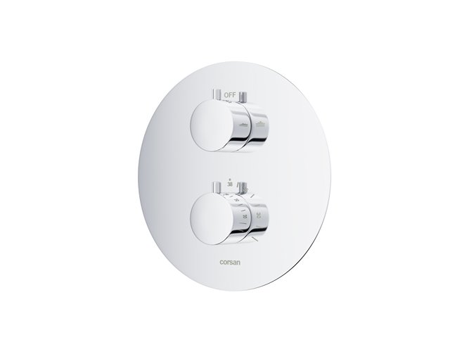 Podtynkowy zestaw prysznicowy z termostatem kolor chrom Z03TCH Lugo Corsan