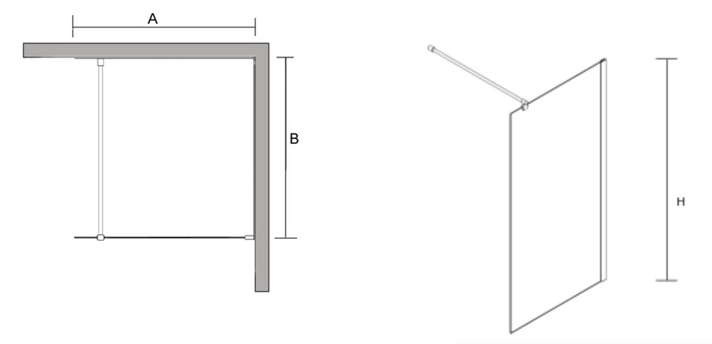 Ścianka prysznicowa 100 cm BKP251T10 powłoka Clean Glass