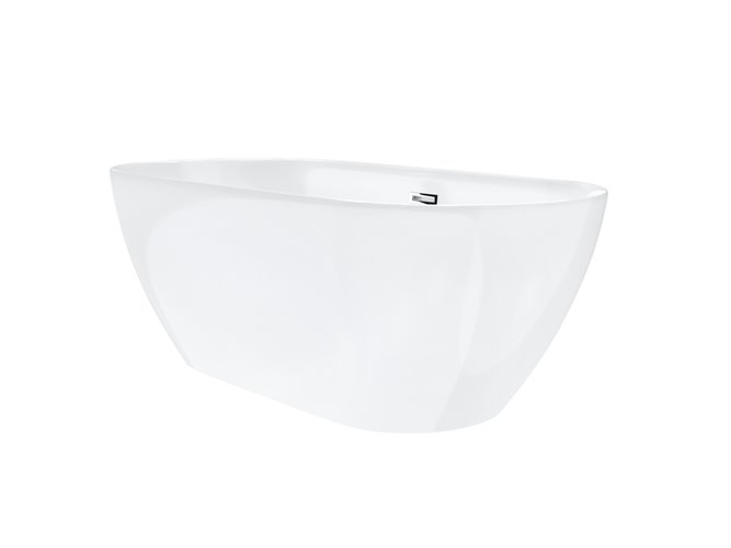 Wanna akrylowa, wolnostojąca Olvena Corsan 170 cm korek klik-klak chrom