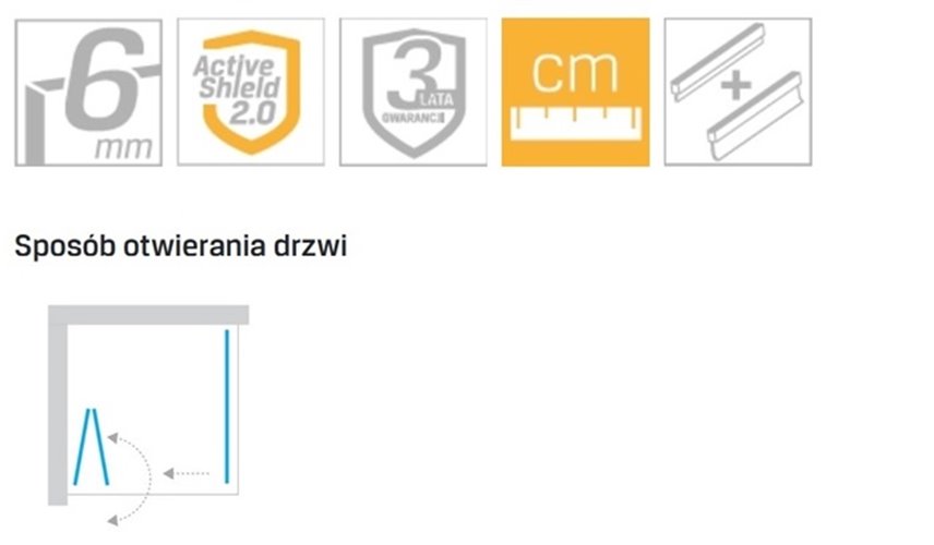 Kabina prysznicowa 90x100 lewa D-0149A/D-0089B New Soleo New Trendy