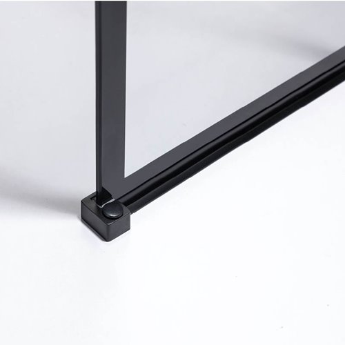 Czarna ścianka prysznicowa 80 cm SH05B szkło 8mm