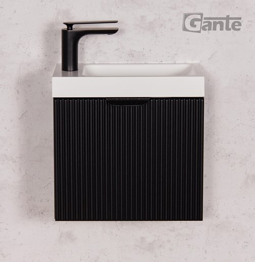 Szafka łazienkowa wisząca z umywalką czarny mat 40 cm Fresco Gante