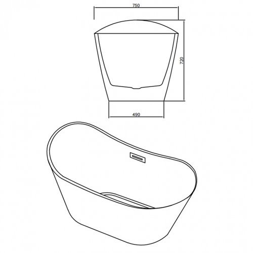Wanna wolnostojąca biała 160 cm Rica Hydrosan