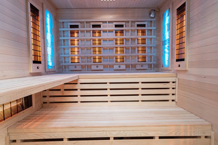 Sauna na podczerwień czteroosobowa panele sól himalajska 180X160X200CM MO-EA4R Infrared Mazur