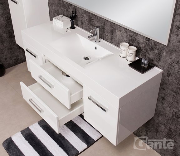 Szafka z umywalką dolomitową 140/50/C2 Nadia seria Fokus B