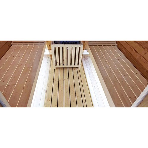 Sauna fińska ogrodowa zewnętrzna beczka 6 osobowa 210x180 Forsa