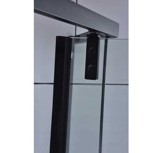 Czarna kabina prysznicowa pięciokątna 80x80 drzwi uchylne KZ4026A