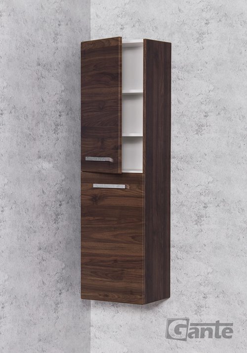 Słupek łazienkowy wiszący wysoki 143,5x40 Fokus kolor orzech