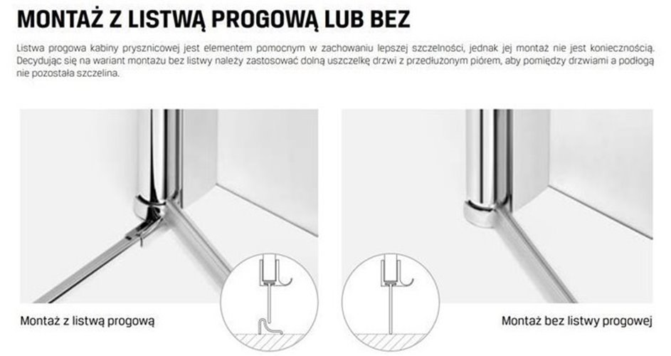 Kabina prysznicowa 80x100 prawa EXK-0129/EXK-0141 Eventa New Trendy