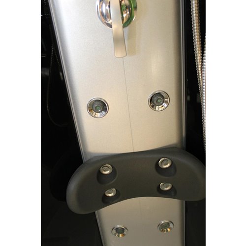 Kabina prysznicowa z hydromasażem głęboki brodzik czarne ściany 90x90 WSH7101-90