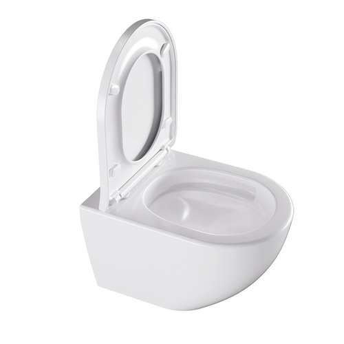 Biała miska wc wisząca Rimless Nero Tornado NERO-WH-02 Hydrosan