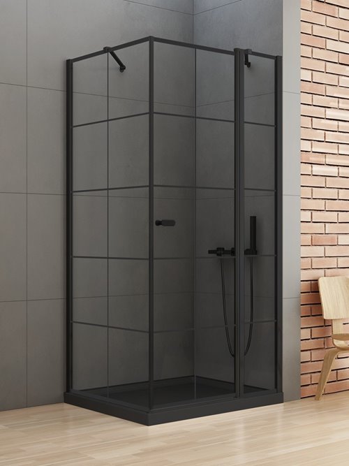 Kabina prysznicowa 90x90 prawa K-0581 New Soleo Black New Trendy