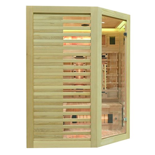 Sauna na podczerwień kamień solny + turmaliny 150X150X190CM MO-RL3CST Infrared Mazur