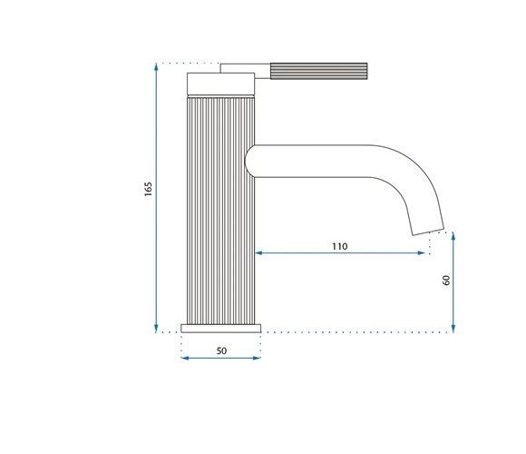 Bateria umywalkowa niska Argon Rea złoty połysk