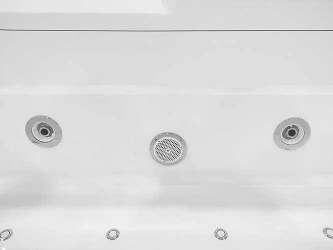 Narożna wanna z hydromasażem prostokątna konglomerat 170x78 cm MO-1802AB