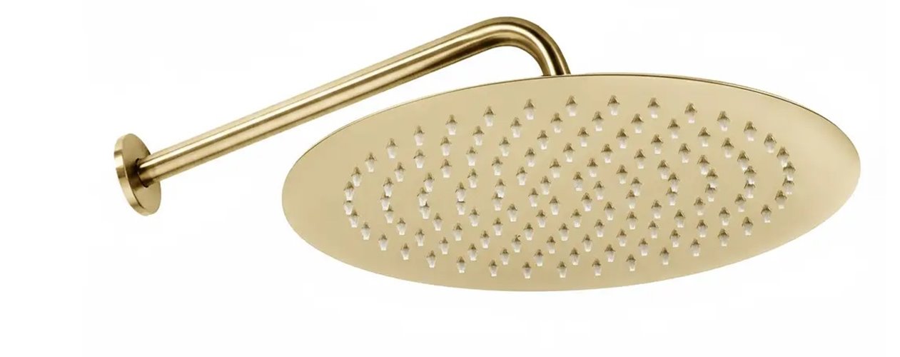 Złoto szczotkowane zestaw prysznicowy podtynkowy box Foss Clif Rea