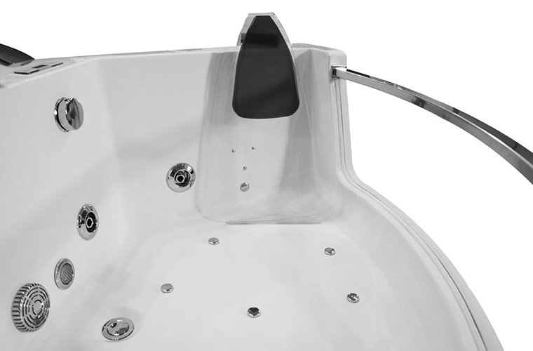 Wanna z hydromasażem przeszklona narożna 141x141 cm MO-0053B