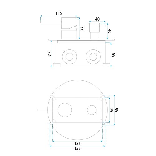 Złoto szczotkowane zestaw prysznicowy podtynkowy box Foster Rea