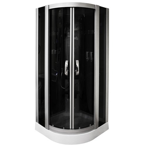 Kabina prysznicowa zabudowana z hydromasażem niski brodzik 80x80 cm MO-06089