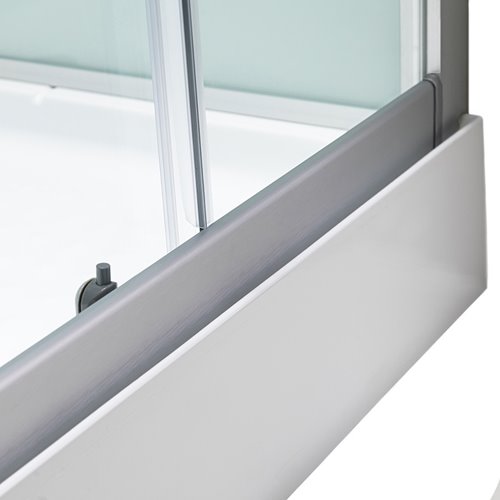 Kabina prysznicowa zabudowana kwadratowa 90x90 cm profil szczotkowany LISA