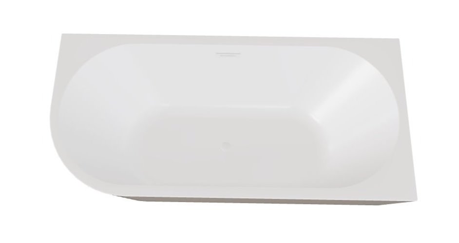 Wanna przyścienna czarno-biała narożna prawa syfon z przelewem biały 150 cm Zoya B&W Besco WAS-150ZBPB