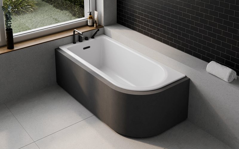 Lewa wanna asymetryczna Besco 160x75 cm