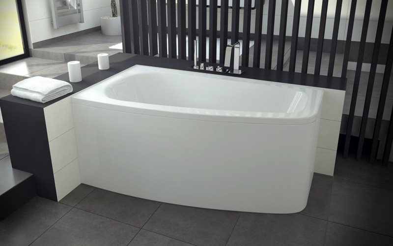 Biała wanna akrylowa Besco Luna 150 cm